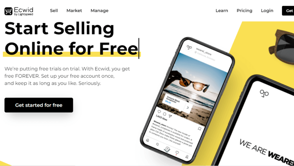Ecwid Ecommerce No Code Builder