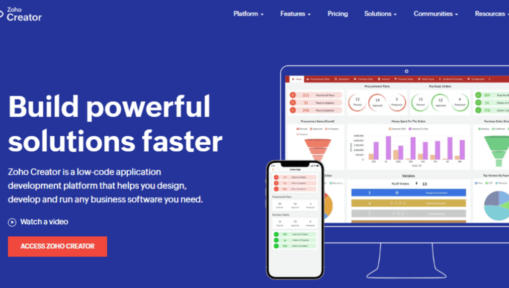 Zoho Creator Mobile App Builder