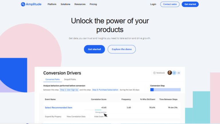 Amplitude No Code Analytics Tool