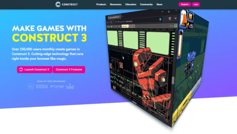 Construct 3 No Code Game Engine