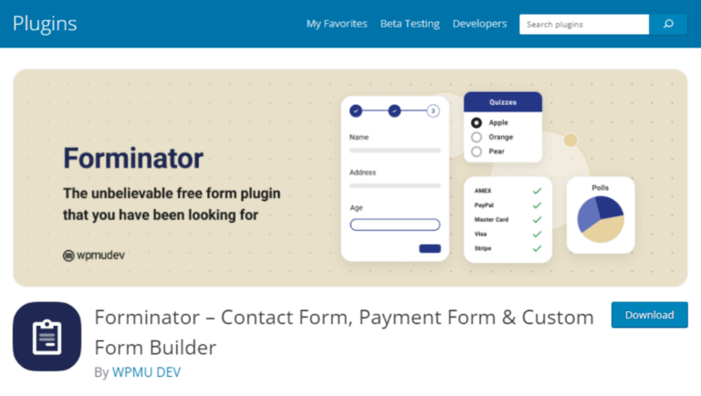 Forminator No Code Form Builder