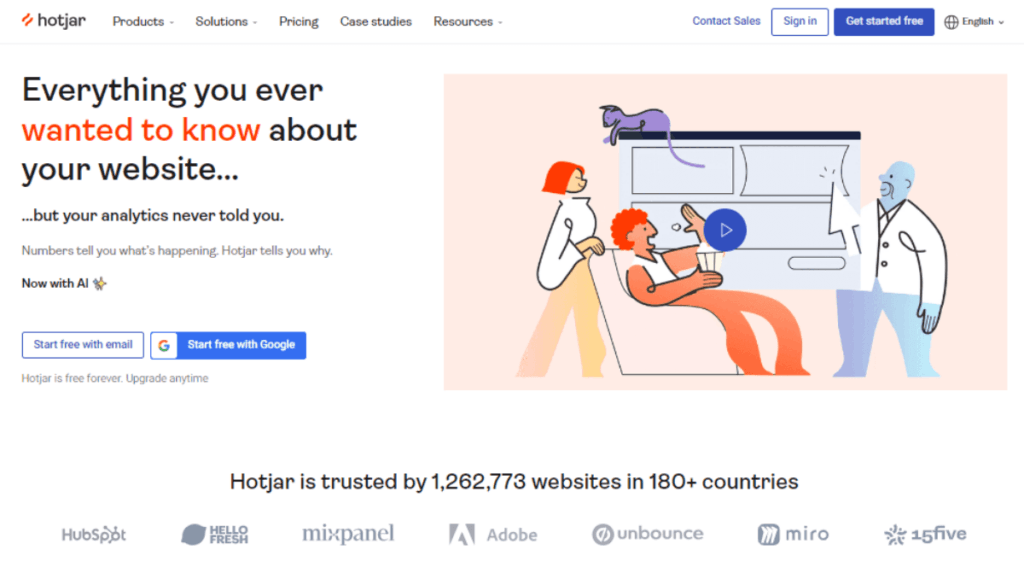 Hotjar No Code Analytics Tool