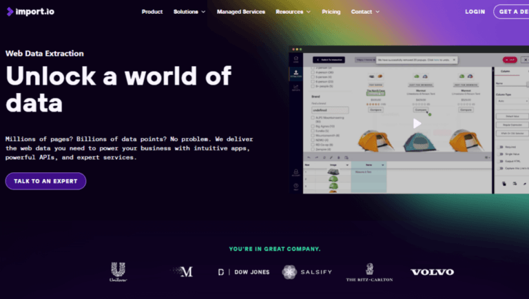 Import.io Web Scraping Tool