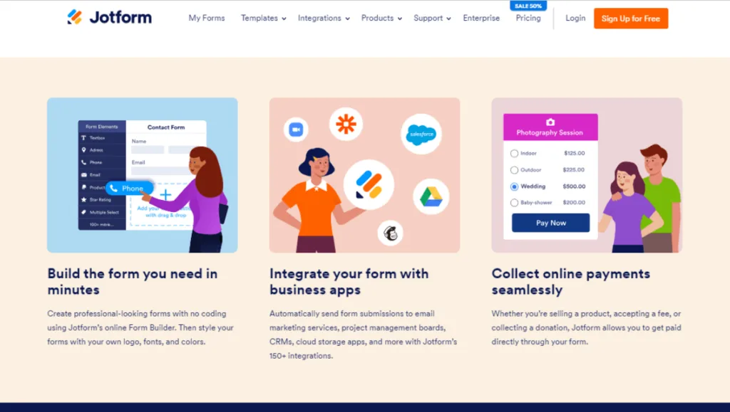 JotForm No Code Form Builder