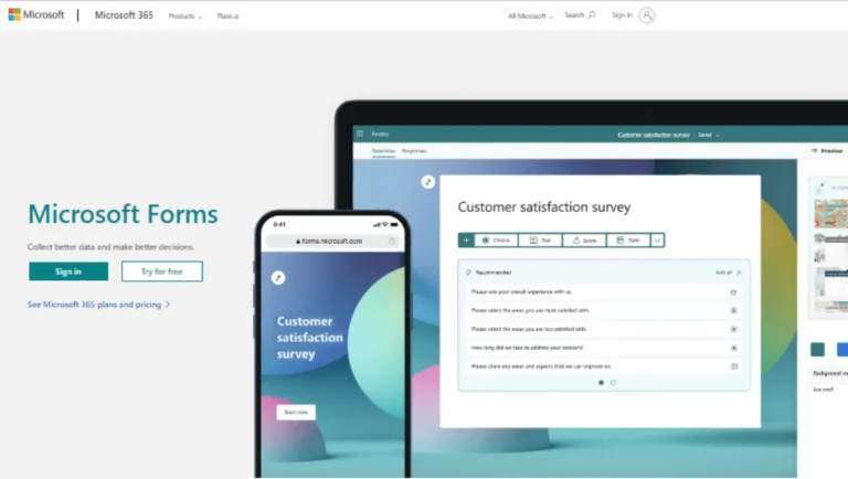 Microsoft Forms No Code Form Builder