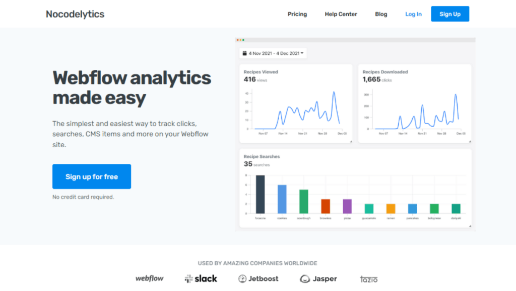 Nocodelytics No Code Tool