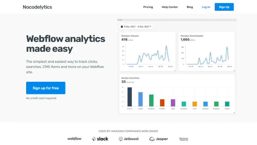 Nocodelytics No Code Tool