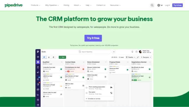 Pipedrive No Code CRM