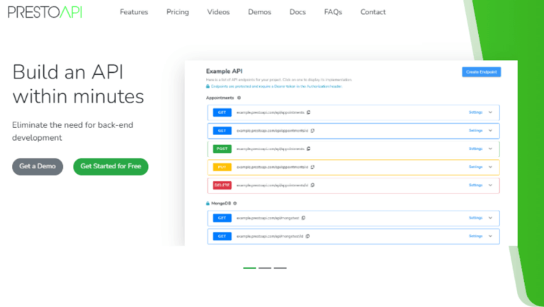 PrestoAPI No Code API Builder