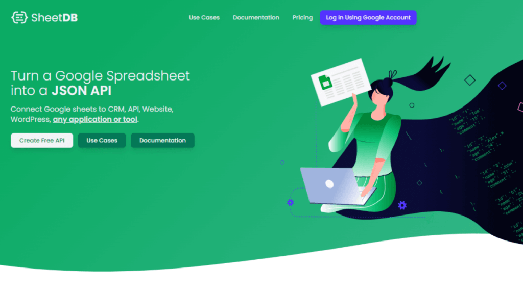 SheetDB No Code API Builder