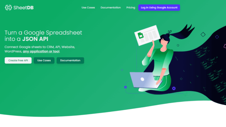 SheetDB No Code API Builder