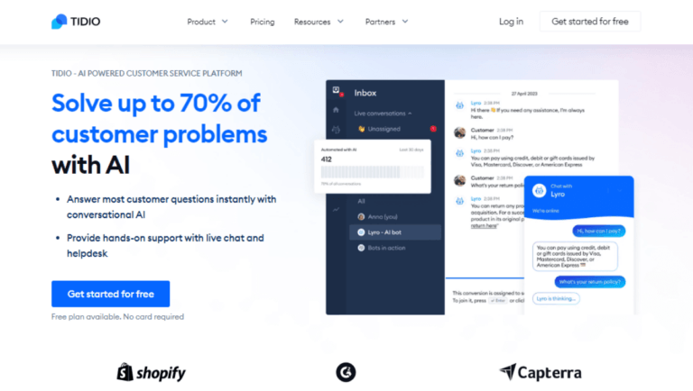 Tidio Chatbot Builder
