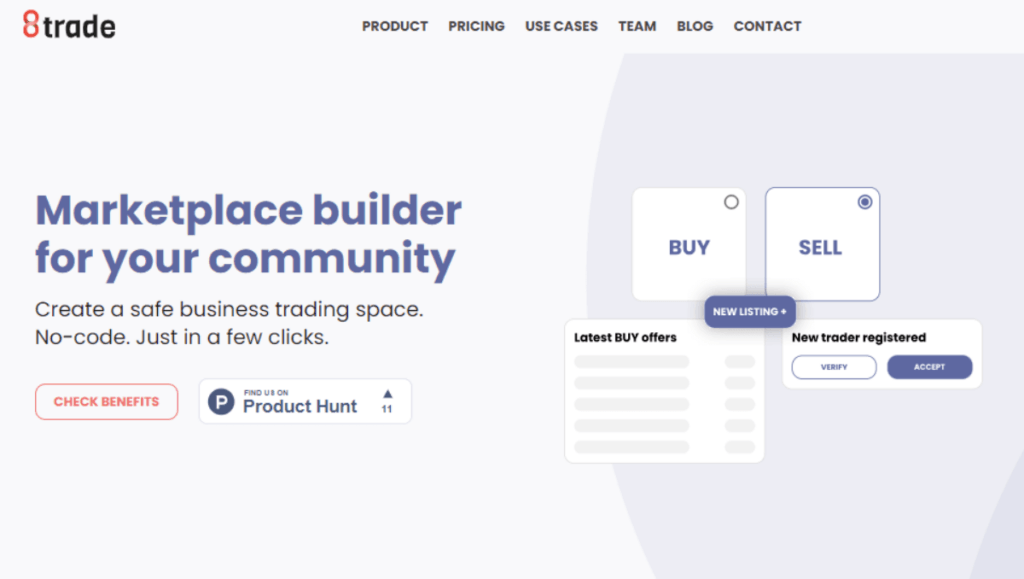 8trade no code marketplace builder