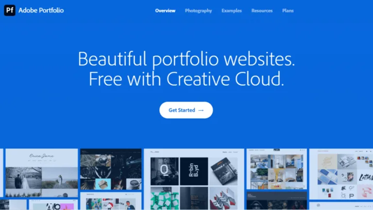 Adobe Portfolio no code Portfolio Website Builder