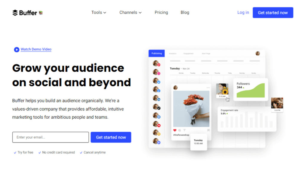 Buffer No Code social media tool