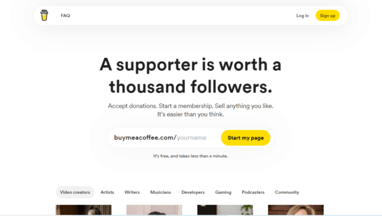 Buy Me A Coffee no code payment solution