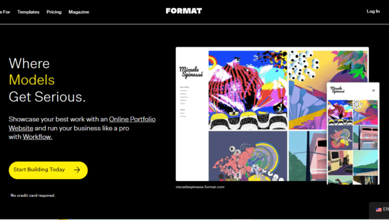 Format no code Portfolio Website Builder