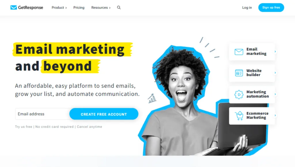GetResponse No Code Email