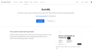 Google AutoML No Code Tool