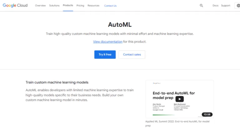 Google AutoML No Code Tool