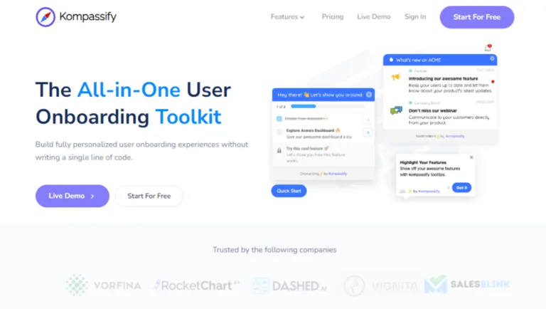Kompassify No Code Onboarding Tool