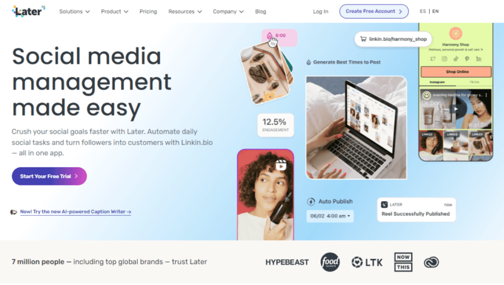 Later No Code social media tool