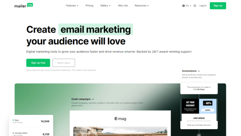 MailerLite No Code Email