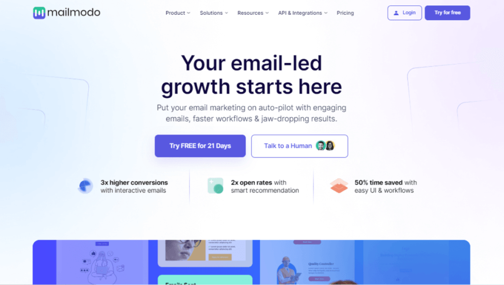 Mailmodo No Code Email