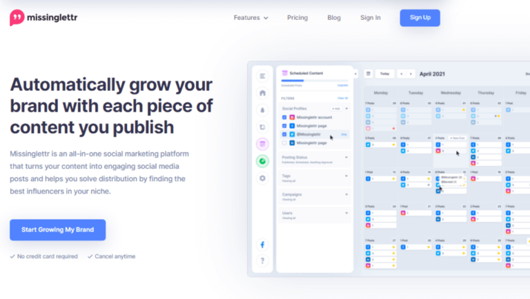 Missing Lettr No Code social media tool
