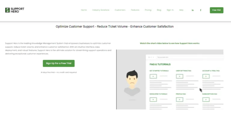 Support Hero no code knowledge base builder