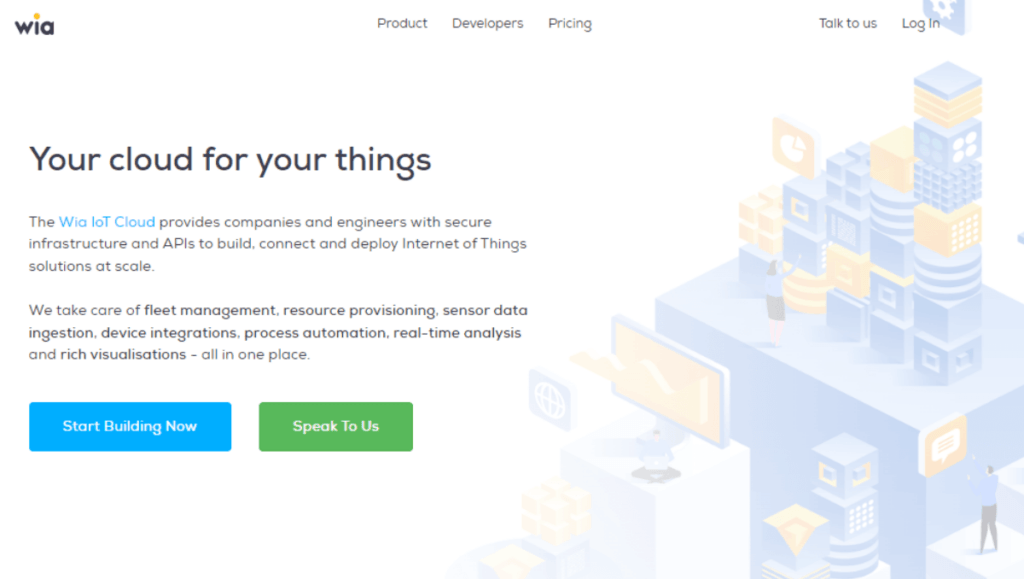 Wia.io no code iot tool