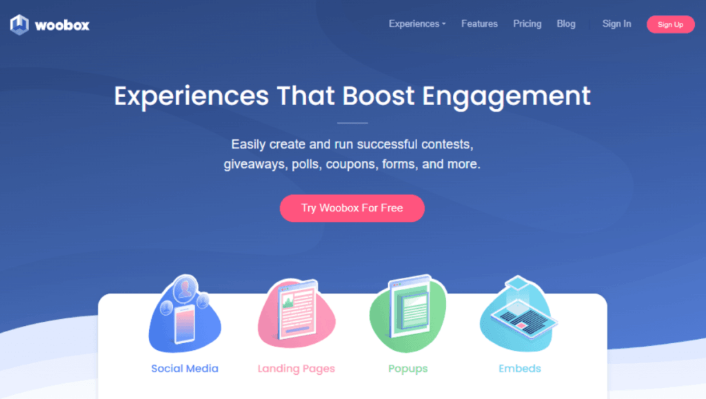 Woobox No Code social media tool