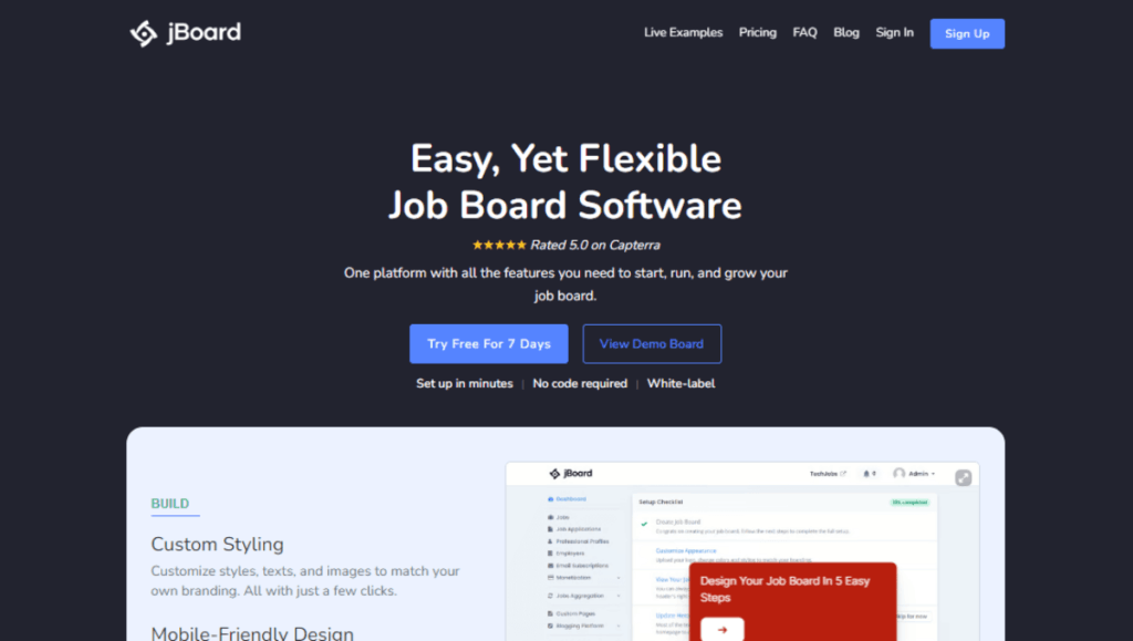 jBoard No Code Job Builder