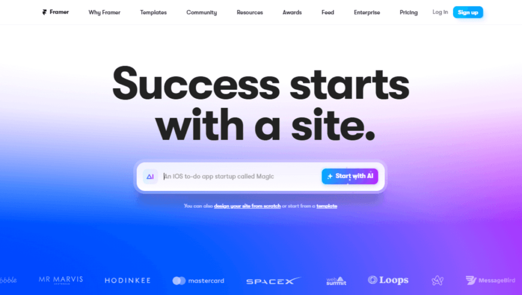 Framer No Code Website Builder