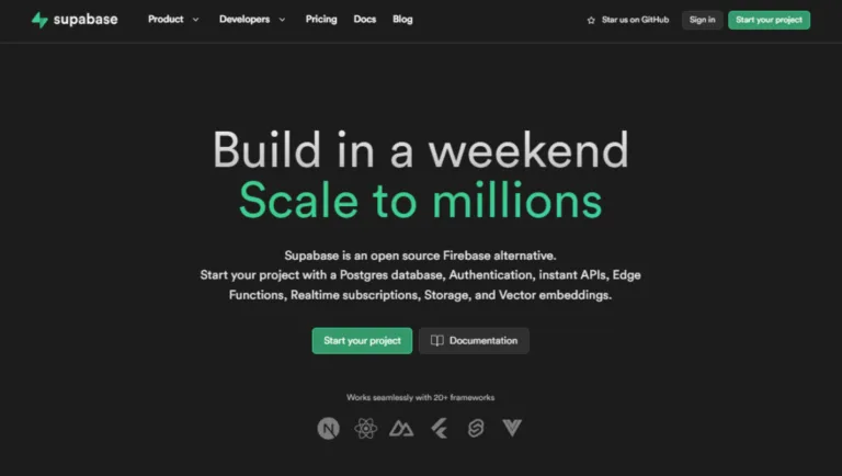 Supabase no code backend