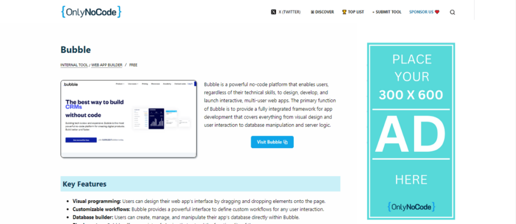Advertise Your No Code Tools